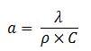 Formule de calcul de la diffusivité d'une paroi Formule de calcul de la diffusivité d'une paroi
